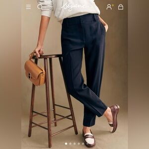 Sezane Gustavo Trousers in Navy Blue Size EU 36 Size Small